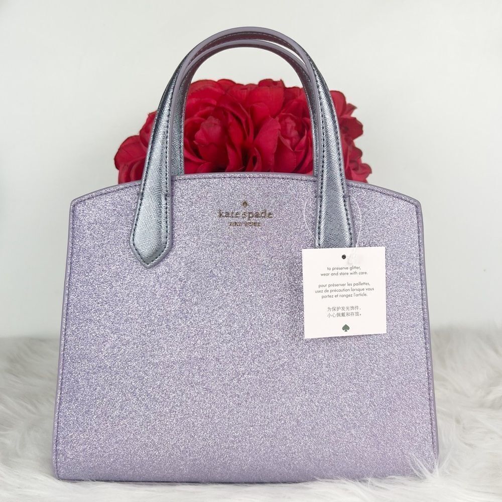 NWT kate spade shimmer lilac satchel